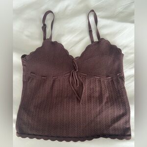 Wilfred Chocolate Knit Top